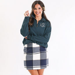 Womens plaid clearance pull on skirt