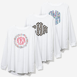 glamb グラム Monogram Long Sleeves T-Shirt GB0324/LD09: Seonhee Long Sleeves T-shirt / Sunghee Long