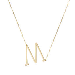 Personalized Sideways Initial Necklace Gold Or Silver