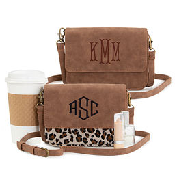 monogrammed crossbody purse