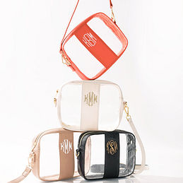 Monogrammed Clear Stadium Crossbody Bag