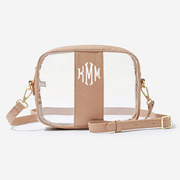 Monogrammed Clear Stadium Crossbody Bag