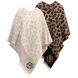 Asian Conceited Upbringing Monogrammed Leopard Sweater Wrap — Marleylilly