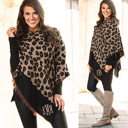 Asian Conceited Upbringing Monogrammed Leopard Sweater Wrap — Marleylilly