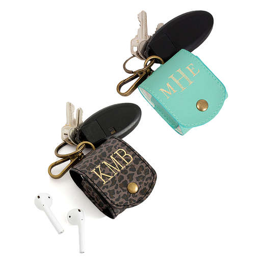 Monogrammed AirPod Case Keychain