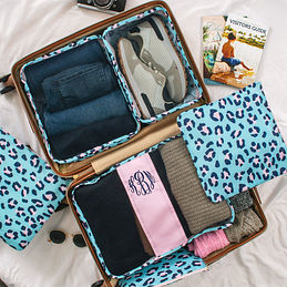 6-Bag Monogrammed Packing Cubes and Bags for Travel