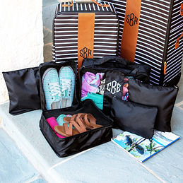 6-Bag Monogrammed Packing Bags for Travel
