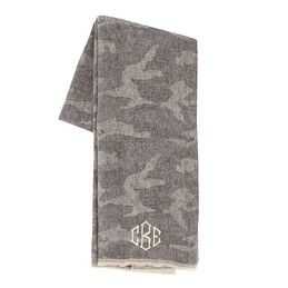 monogrammed faded camo scarf
