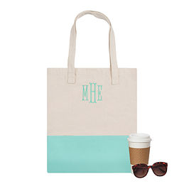monogrammed canvas bags