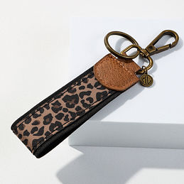 Leaves Print Key Fob Wristlet