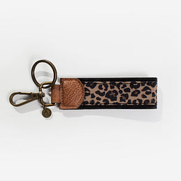 ◆EMIS◆ LOGO LEOPARD KEY RING m1037_1480621 Winssigma Leopard Letter Keychain for Women, PU leather
