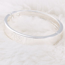Monogram Cuff Bangle Personalized With Initials Large Cuff 