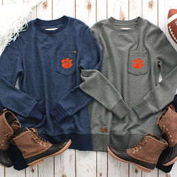 clemson corded sweatshirt