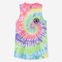 Personalized Tie Dye Pocket Tank Top – Marleylilly