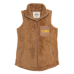 LSU NCAA Sherpa Vest - Marleylilly