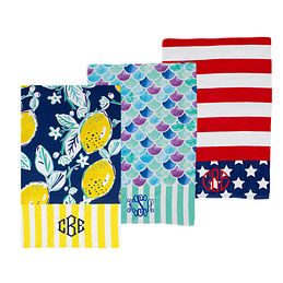 monogrammed beach towels for adults