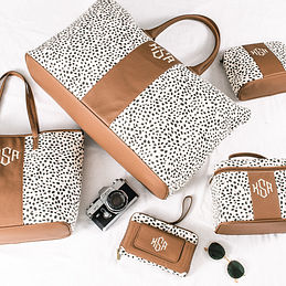 Monogrammed Leopard Makeup Bag - Marleylilly