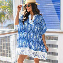 bathing suit nantucket cover up in navy paisley