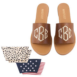 monogrammed sandals marleylilly
