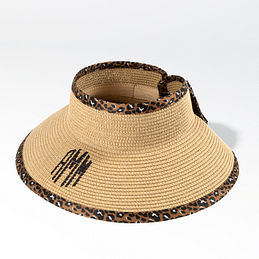 Monogrammed Packable Straw Visor Monogrammed Packable Straw Visor