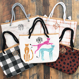 Spacious Personalized Straw Tote Bag - Marleylilly