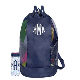 Monogrammed Beach Backpack Bag