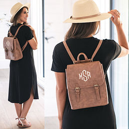 backpack purse with monogram