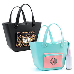 Monogrammed Large Beach Bag Multi-Color - Marleylilly