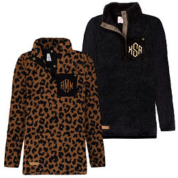 Sherpa pullover hotsell with monogram patch