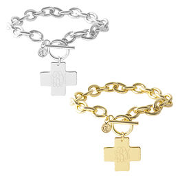 Personalized Monogram Cross Bracelet - Shop For Personalized Monogram Cross  Bracelet Online
