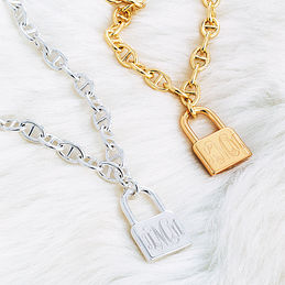 Personalized Lock Necklace from Marleylilly