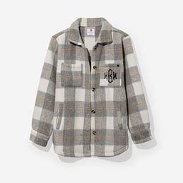 Plaid Personalized Shirt Jacket — Marleylilly