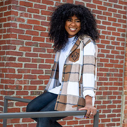 Plaid Personalized Shirt Jacket — Marleylilly