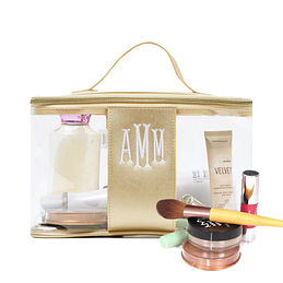Monogrammed Clear Train Case