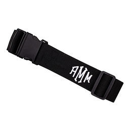 black personalized luggage strap