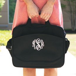 monogrammed laptop backpack
