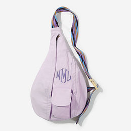Monogrammed Sling Pack in Lavender