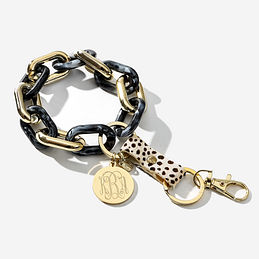 spotted personalized bracelet keychain - new