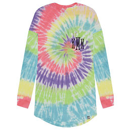 Monogrammed Spiral Tie Dye T-Shirt – Cotton Sisters