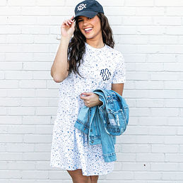 ruffle dress casual ootd