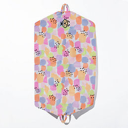 Monogrammed Packable Garment Bag in Melon Patch