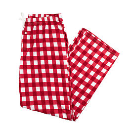 unisex pajama pants in red plaid