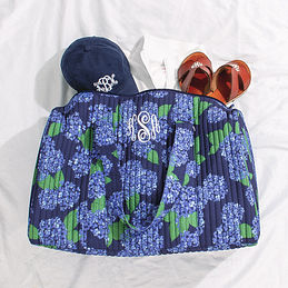 spill shot of blue hydrangea weekender