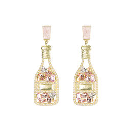 rose bottle earrings