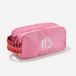 Monogrammed Classic Cosmetic Case in Rose