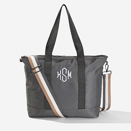 Monogrammed Classic Tote Bag in Charcoal