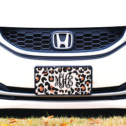 Black White flag Dodge Hemi 6.4 Sign Custom Monogram License Plate Auto Car Tag