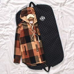 Monogrammed Garment Bag - Side Monogram Location