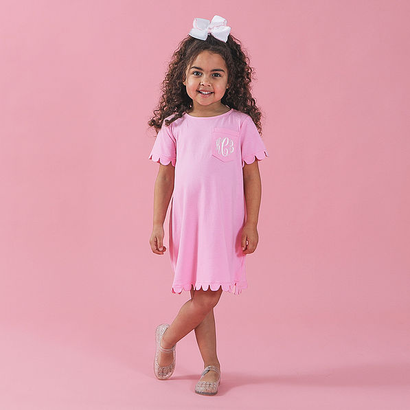 Aubri in Scalloped Dress