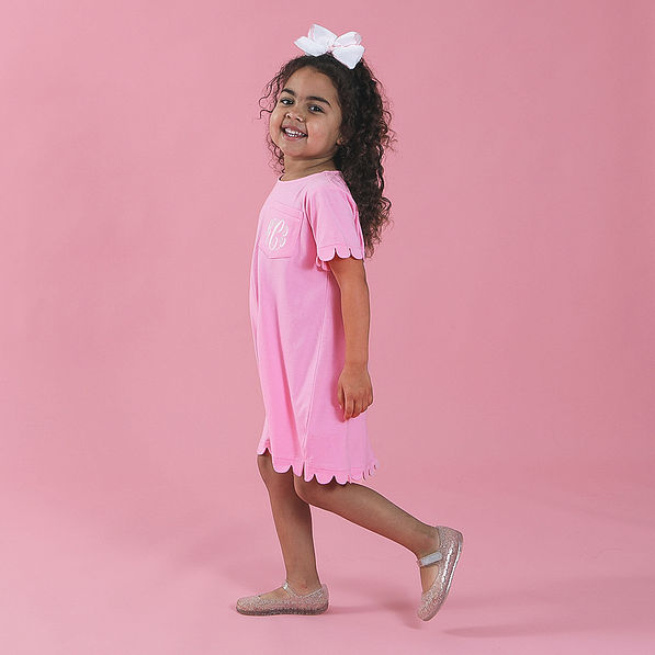 Strawberry Scallop Dress by Cotton Kids main image 1